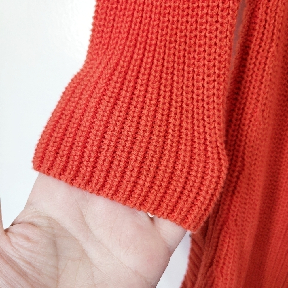 Tommy Bahama Orange Long Sleeve Beach Side Zip Sweater Dress Size Medium - Picture 4 of 10